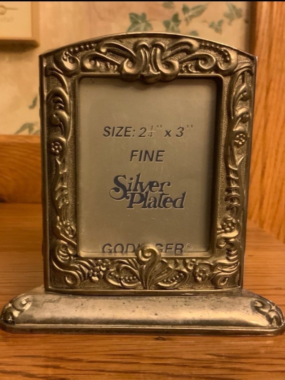 Vintage Scrollwork Godinger 3 Sided Picture Frame 1991